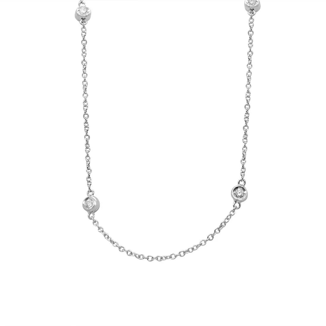 Collier in oro bianco con diamanti 0,50 ct