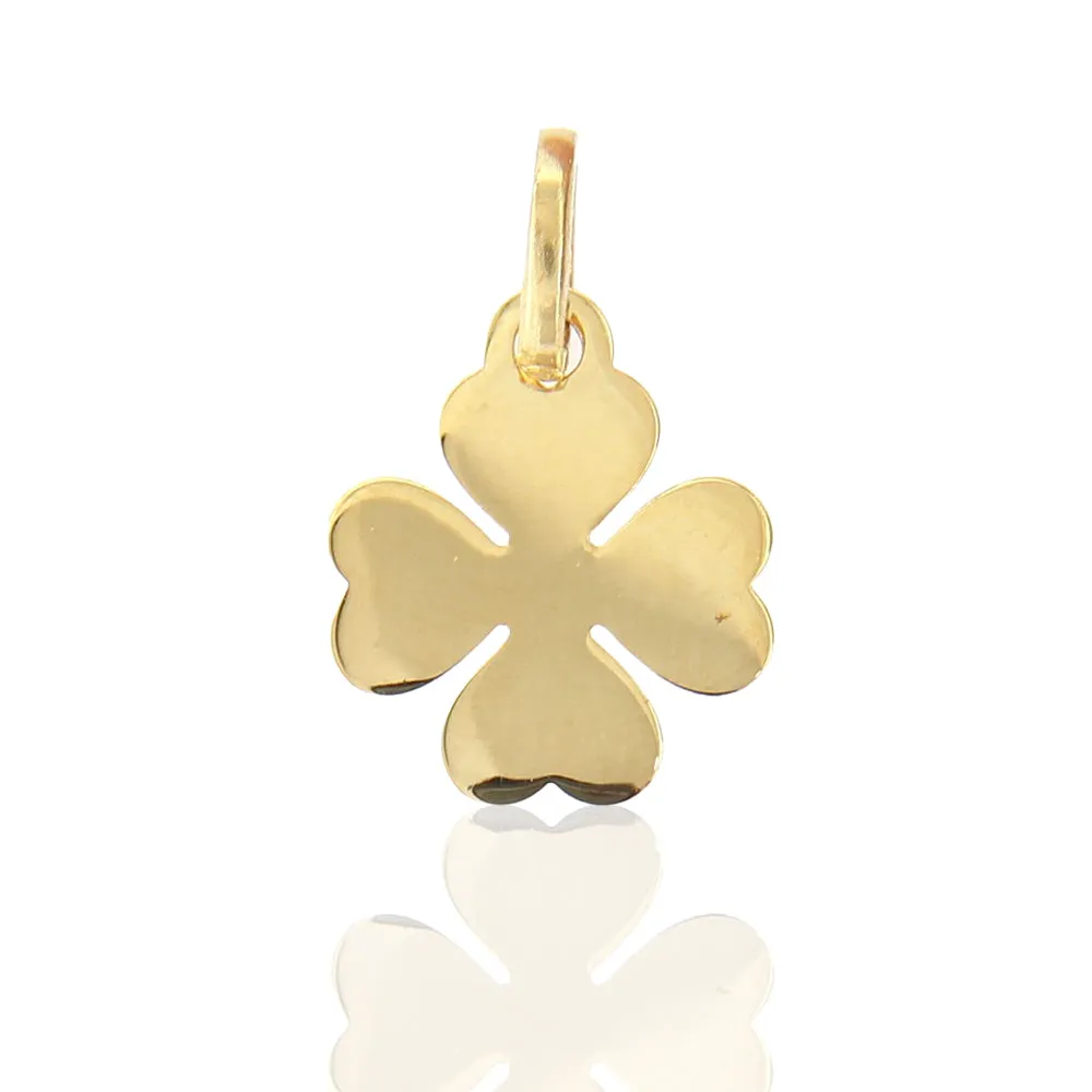Pendente Donna Quadrifoglio in Oro Giallo