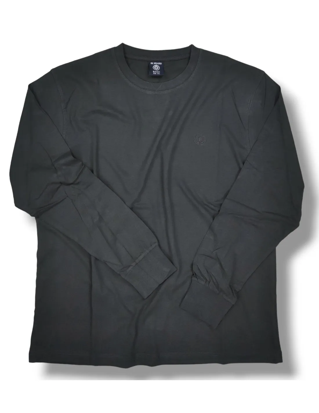 Polo uomo caldo cotone tinta unita GRIGIO