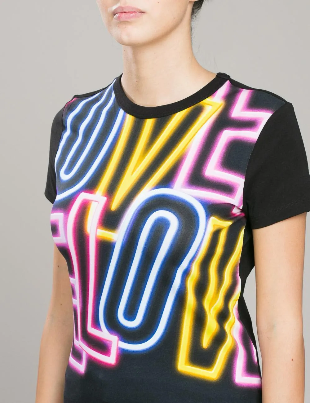 T-shirt Neon Logo Love Moschino    