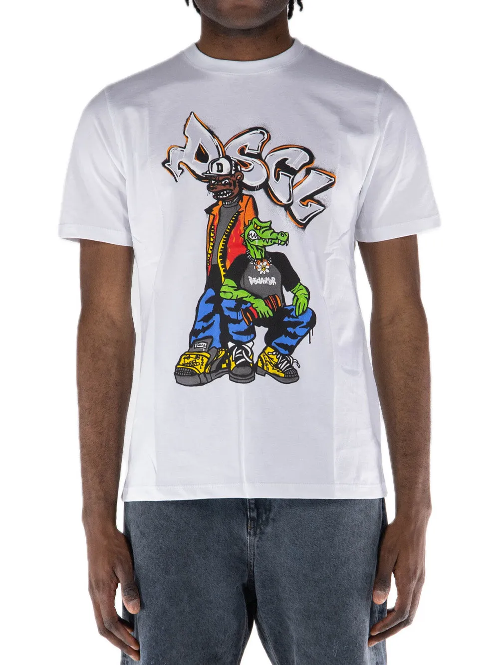 T-Shirt Uomo disclaimer 24eds54280-bianco